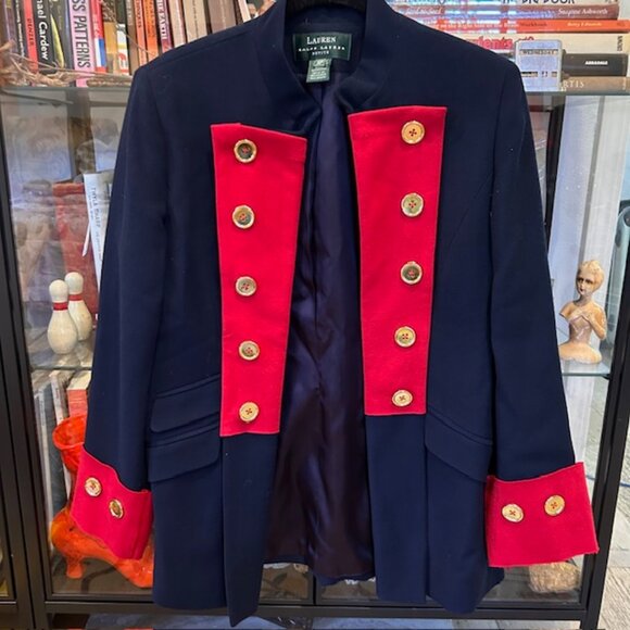 Lauren Ralph Lauren Military wool Jacket Blazer 6P - Picture 1 of 9